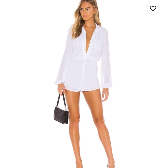 SUPERDOWN Traci Collared Romper - Picture 1 of 4